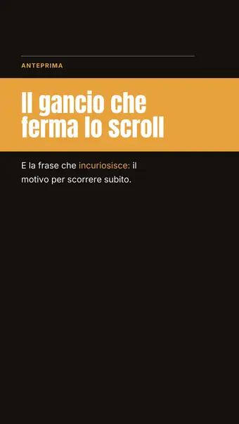 Esempio di carosello per ristoranti e bar, tema Fascia di Colore